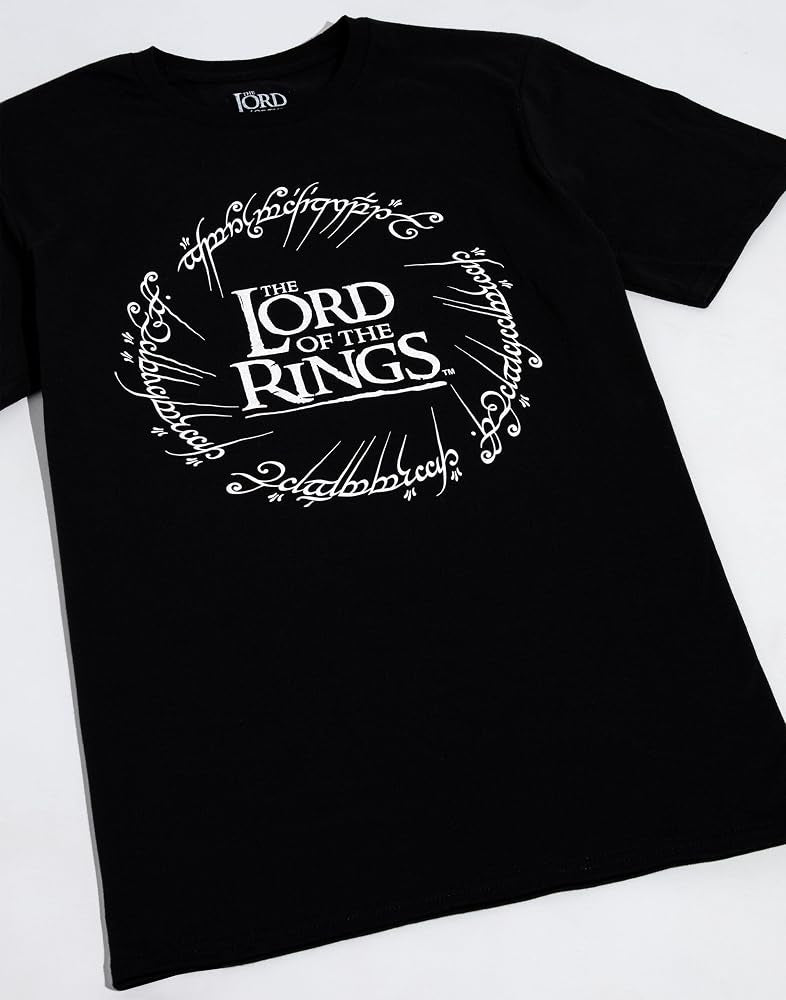 Lord Of The Rings Inscription Black T-Shirt