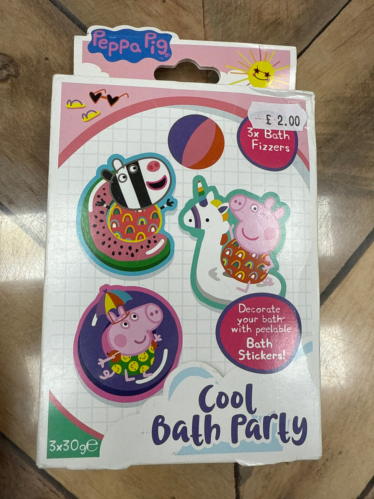 Peppa Pig Cool Bath Party Bath Fizzers and Stickers