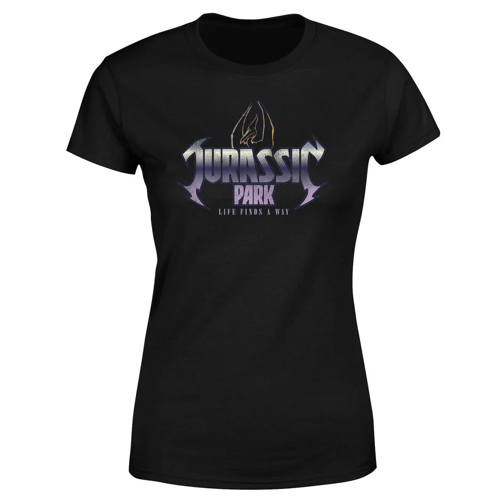 Jurassic Park Life Finds A Way Black T-Shirt