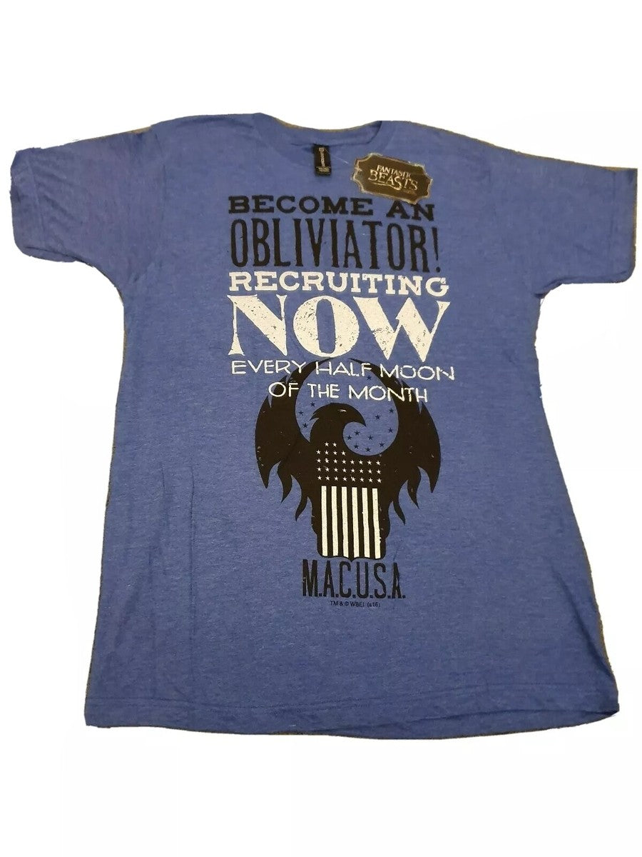 Fantastic Beasts Become An Obliviator Blue T-shirt