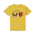 Marvel Deadpool & Wolverine Best Bubs Yellow T-Shirt