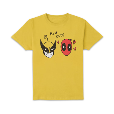 Marvel Deadpool & Wolverine Best Bubs Yellow T-Shirt