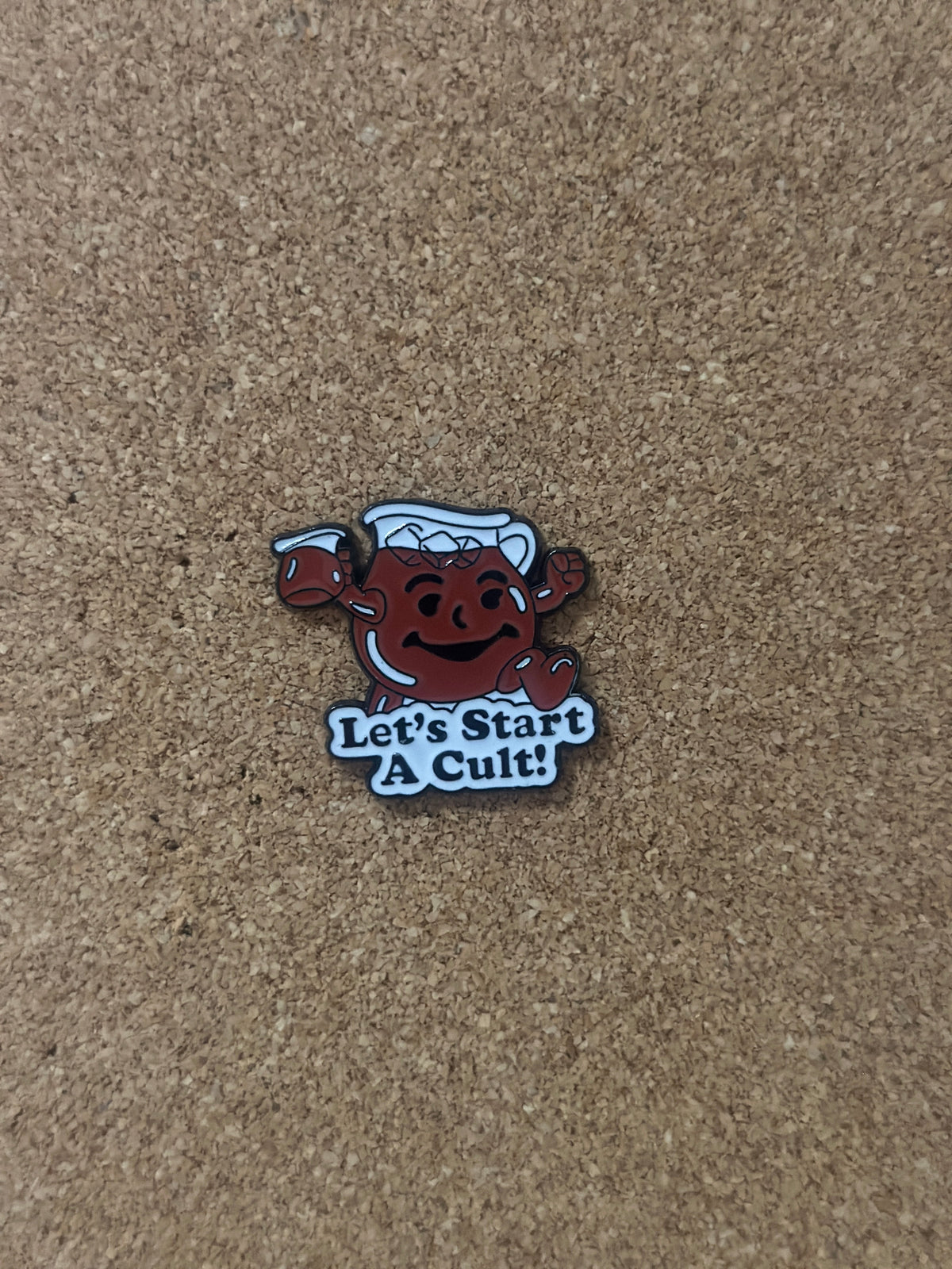 Letâ€™s Start A Cult Koolaid Man Pin Badge