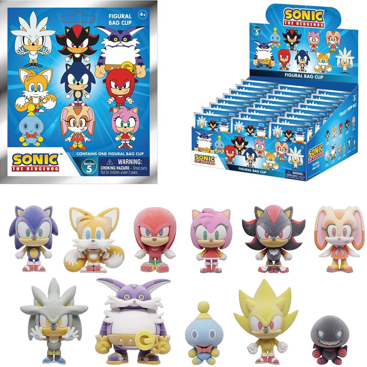 Sonic the Hedgehog PVC Bag Clips Flocking Series 5