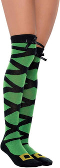 Halloween Green Witch Knee High Socks