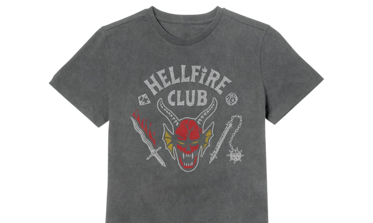 Stranger Things Hellfire Club Grey T-Shirt