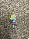 Alice In Wonderland On Mushroom Pin Badge