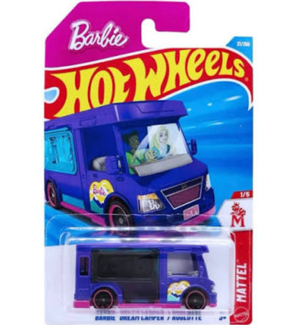 Hot Wheels Barbie Dream Camper Van Metal Car