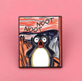 Pingu x Edvard Munchâ€™s â€˜The Screamâ€™ Artist Parody Pin Badge