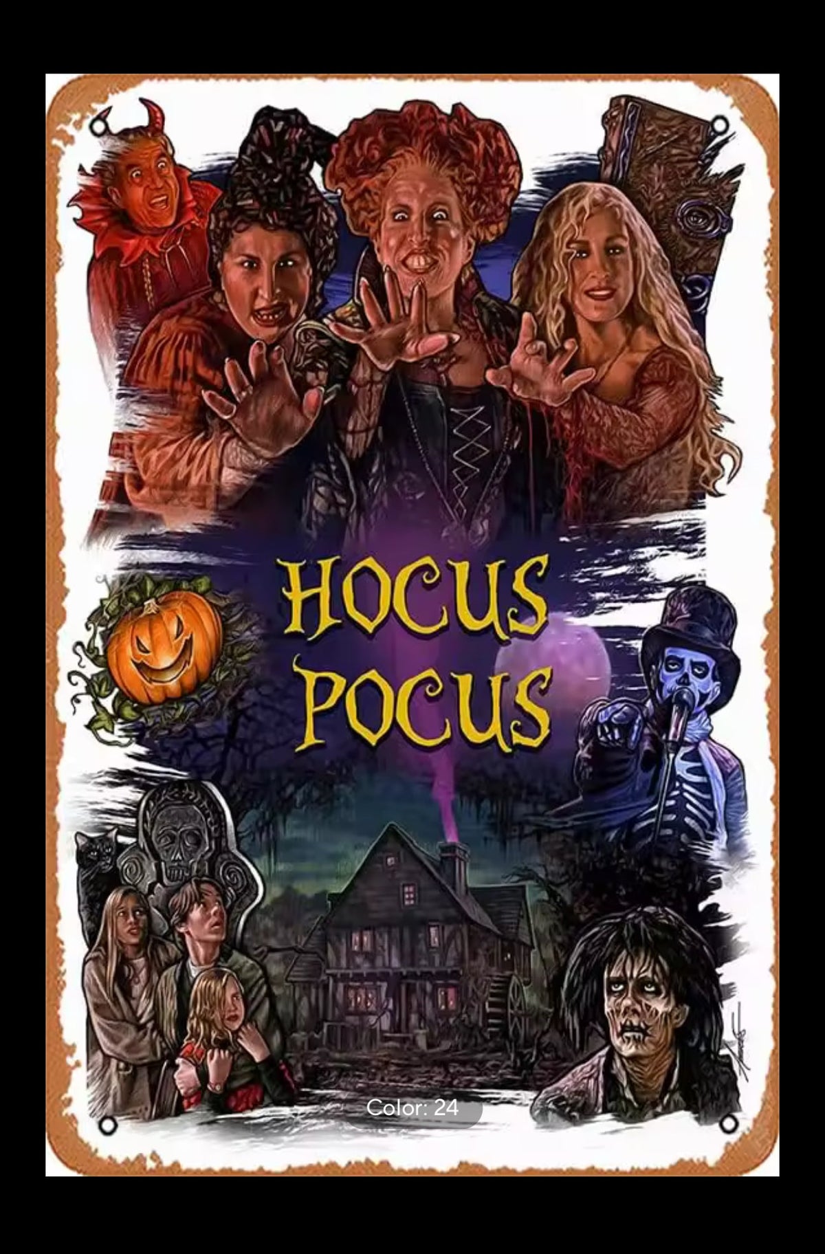 Hocus Pocus A4 Vintage Tin Sign