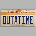 Back to the Future DeLorean OUTATIME Registration Plate Metal Sign