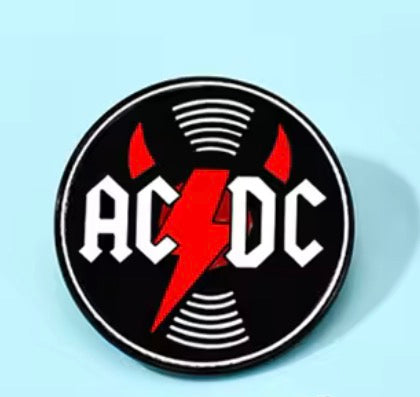 AC/DC Pin Badge