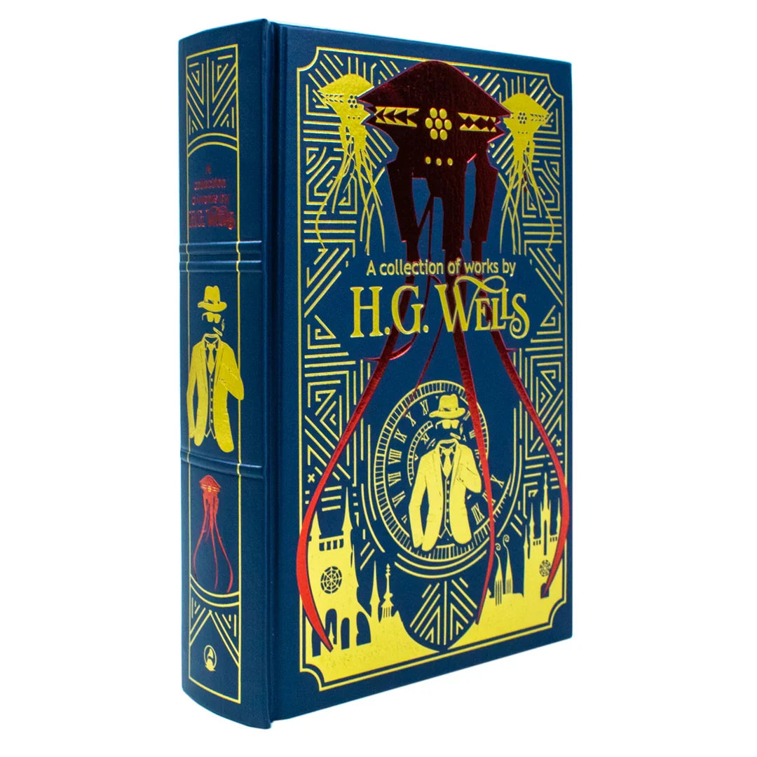 A Collection of Works by H.G. Wells (Hard Cover, Leather Bound)
