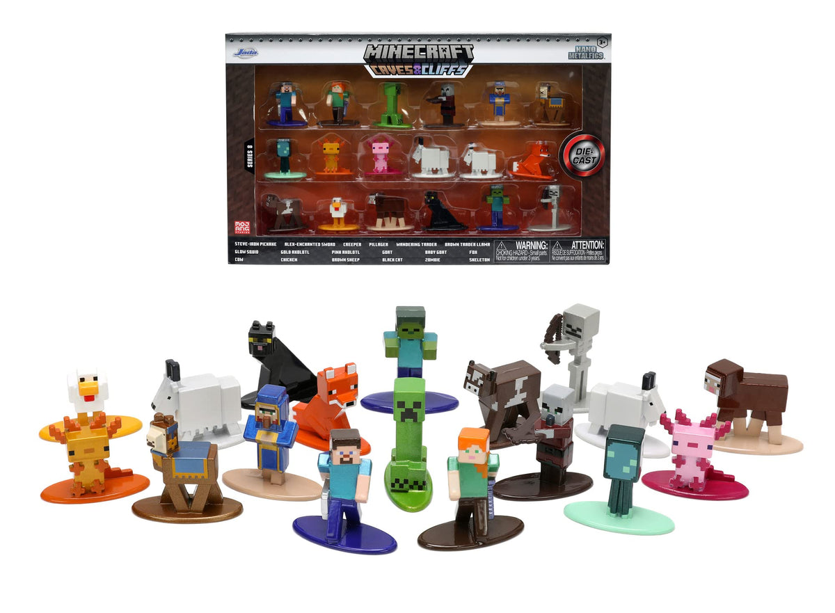 Minecraft Caves & Cliffs die-cast Figure 18-Pack
