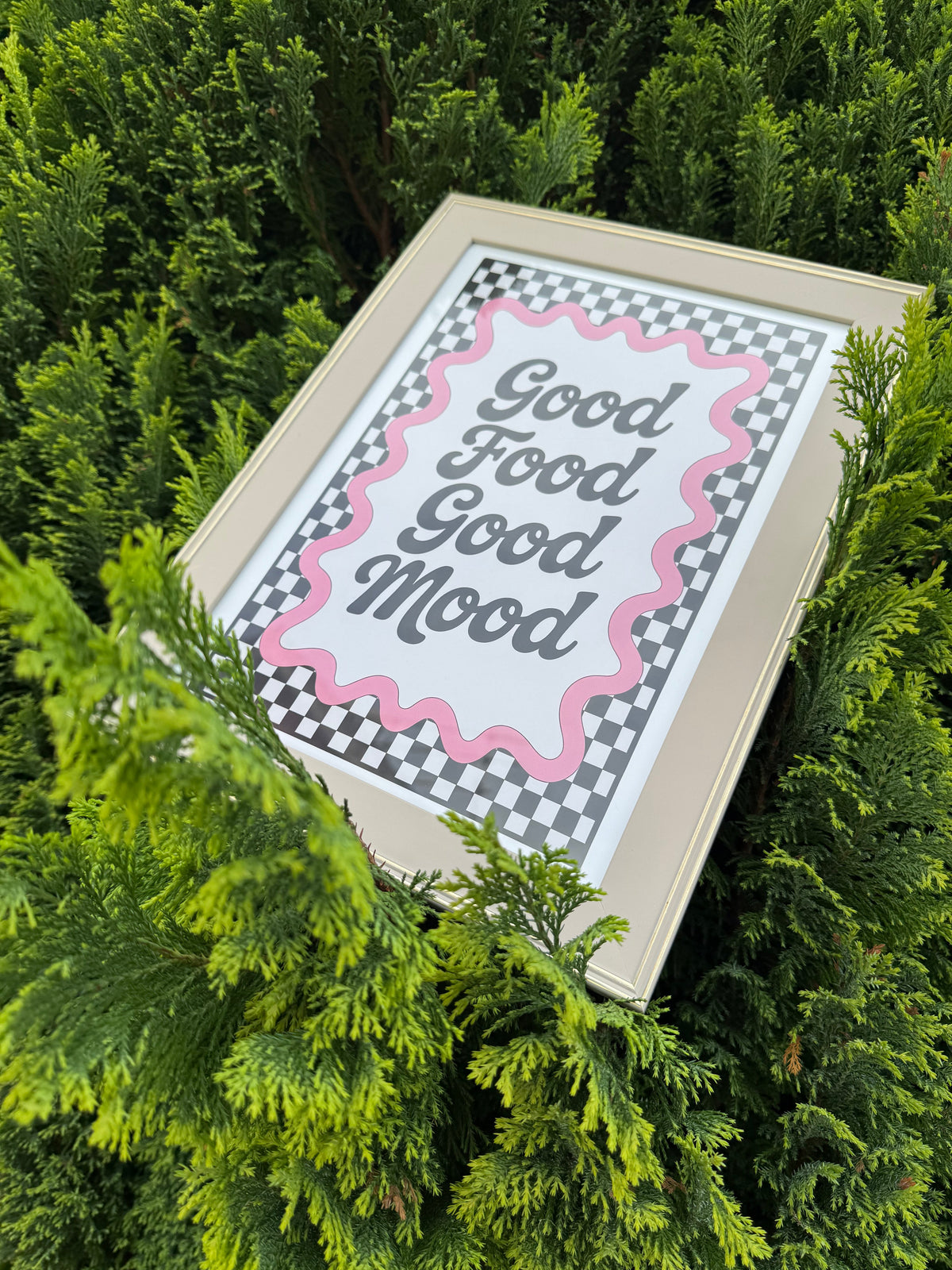Good Food Good Mood Framed A4 Print