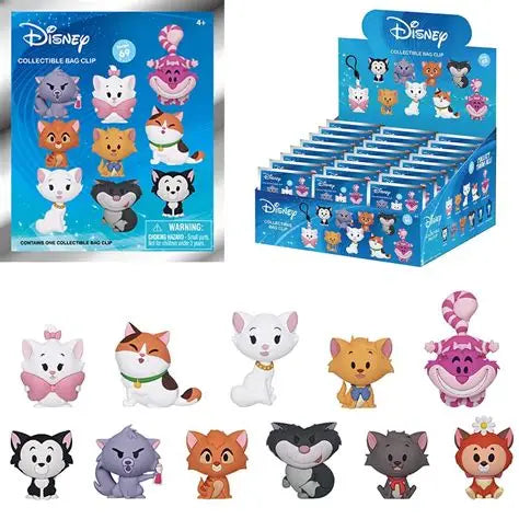 Disney Cats 3D Foam Bag Clips Series 69 Display