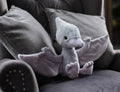 Wings Pterodactyl Cloudy Grey Soft Plush Toy Teddy Bear