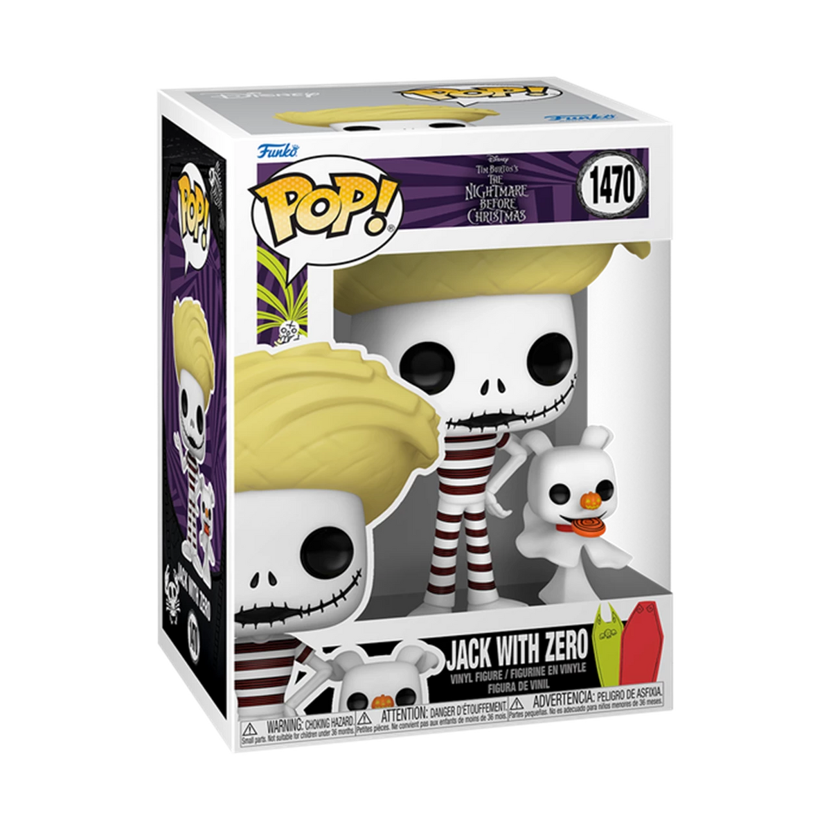 Nightmare Before Christmas 1470 Beach Jack With Zero Funko Pop! Vinyl Figure